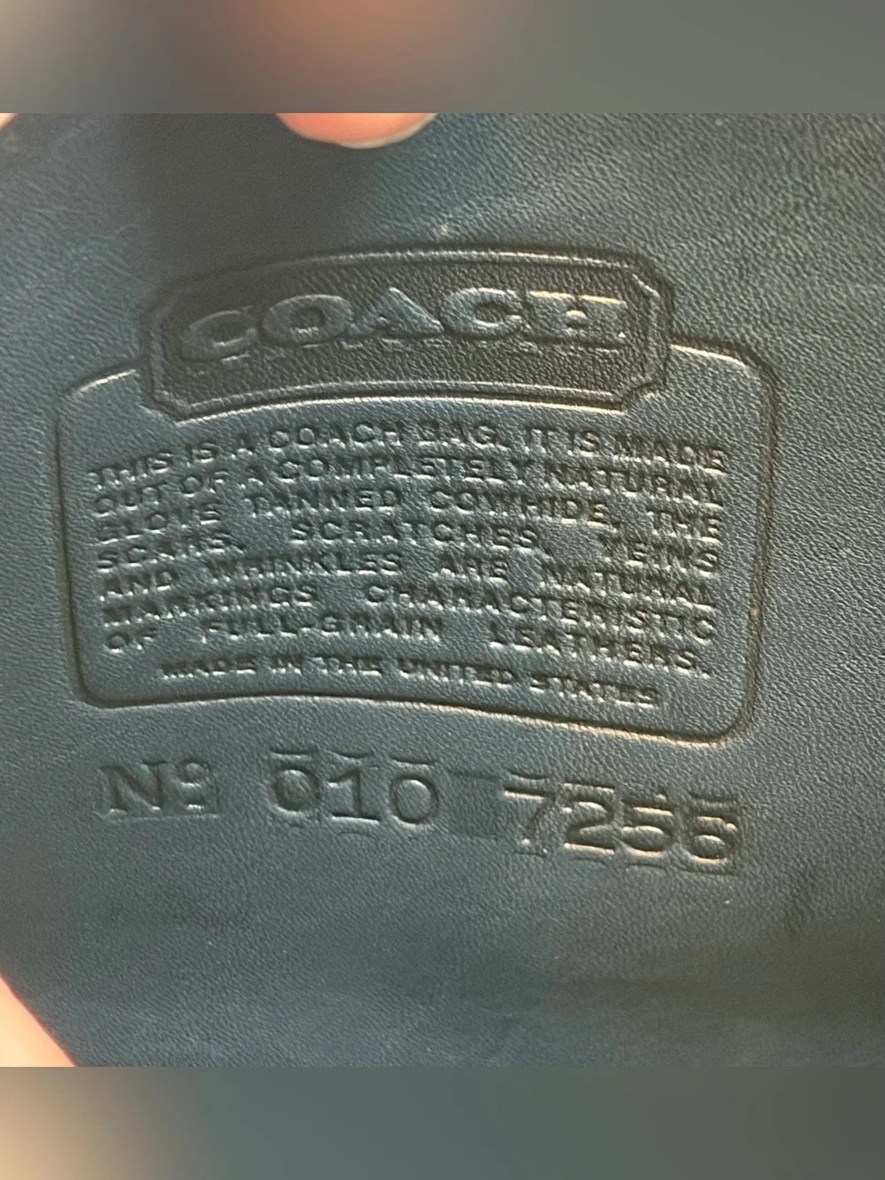 Vintage Coach Navy Mulberry Leather Crossbody made in USA 🇺🇸